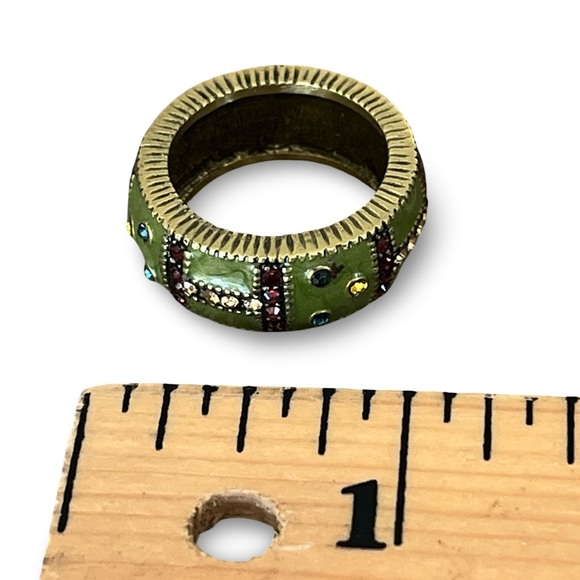 Heidi Daus Enameled Swarovski Crystal Stacking Ring Set Size 8 - Picture 15 of 16